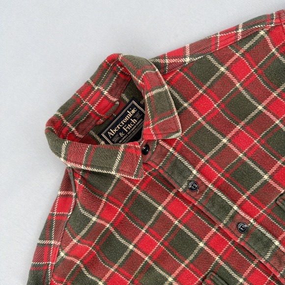 Abercrombie & Fitch Other - Abercrombie & Fitch Flannel Shirt Men's Medium Red Green Plaid Button Up